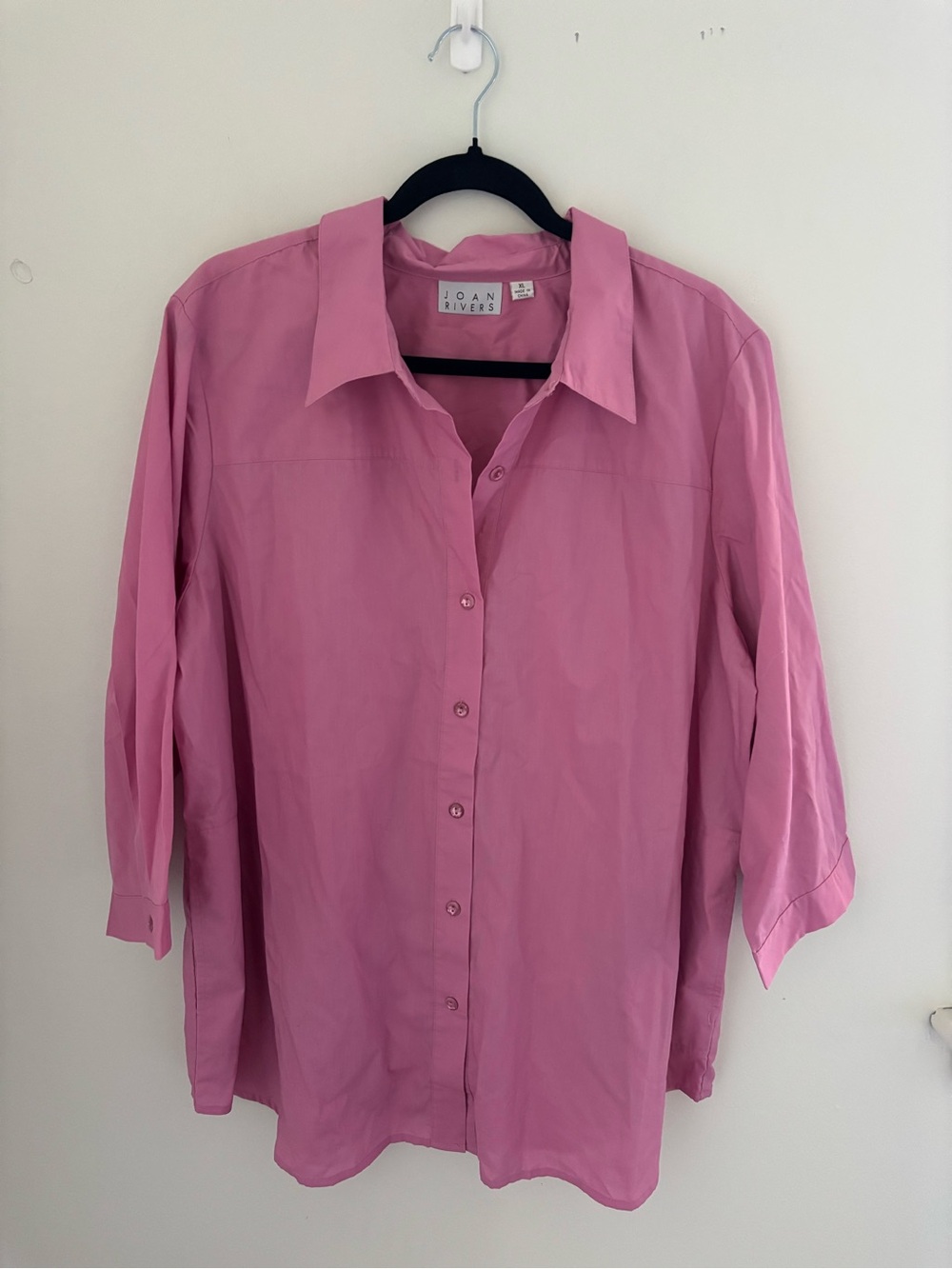 Joan Rivers Pink Button-Down Blouse - Picture 2 of 5